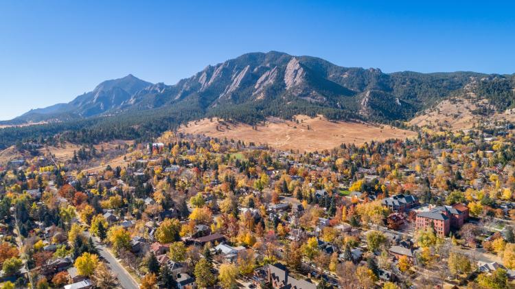 Fall scenic of Boulder